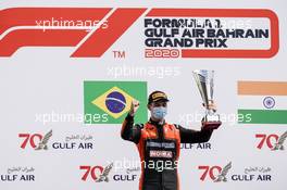 Podium: Race winner Felipe Drugovich (BRA) MP Motorsport. 28.11.2020. FIA Formula 2 Championship, Rd 11, Sakhir, Bahrain, Saturday.