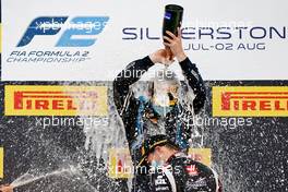 Race winner Dan Ticktum (GBR) Dams celebrates on the podium.                                02.08.2020. FIA Formula 2 Championship, Rd 4, Silverstone, England, Sunday.