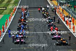 The grid before the start of the race.                                01.08.2020. FIA Formula 2 Championship, Rd 4, Silverstone, England, Saturday.