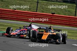 Guilherme Samaia (BRA) Campos Racing and Marino Sato (JPN) Trident battle for position.                                02.08.2020. FIA Formula 2 Championship, Rd 4, Silverstone, England, Sunday.