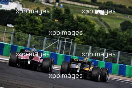 Guanyu Zhou (CHN) Uni-Virtuosi Racing and Louis Deletraz (SUI) Charouz Racing System battle for position. 18.07.2020. FIA Formula 2 Championship, Rd 3, Budapest, Hungary, Saturday.