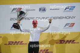 Mick Schumacher (GER) PREMA Racing celebrates winning the 2020 FIA Formula 2 Championship. 06.12.2020. FIA Formula 2 Championship Prize Giving Ceremony, Sakhir, Bahrain, Sunday.