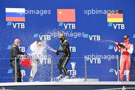 Guanyu Zhou (CHN) Uni-Virtuosi Racing, Nikita Mazepin (RUS) Hitech and Mick Schumacher (GER) PREMA Racing. 27.09.2020. FIA Formula 2 Championship, Rd 10, Sochi, Russia, Sunday.