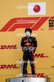Podium: Race winner Yuki Tsunoda (JPN) Carlin. 05.12.2020. FIA Formula 2 Championship, Rd 12, Sakhir, Bahrain, Saturday.