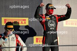 Race winner Nikita Mazepin (RUS) Hitech celebrates on the podium. 12.09.2020. Formula 2 Championship, Rd 9, Mugello, Italy, Saturday.