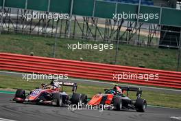 Lirim Zendeli (GER) Trident and Bent Viscaal (NLD) MP Motorsport battle for the lead of the race.                                09.08.2020. FIA Formula 3 Championship, Rd 5, Silverstone, England, Sunday.