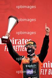 Race winner Bent Viscaal (NLD) MP Motorsport celebrates on the podium. 09.08.2020. FIA Formula 3 Championship, Rd 5, Silverstone, England, Sunday.