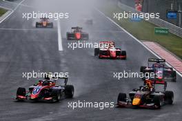 (L to R): David Beckmann (GER) Trident and Dennis Hauger (DEN) Hitech battle for position. 19.07.2020. FIA Formula 3 Championship, Rd 3, Budapest, Hungary, Sunday.