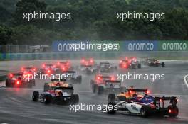 Roman Stanek (CZE) Charouz Racing System at the start of the race. 19.07.2020. FIA Formula 3 Championship, Rd 3, Budapest, Hungary, Sunday.