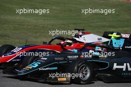 Lirim Zendeli (GER) Trident and Jake Hughes (GBR) HWA RACELAB. 12.09.2020. Formula 3 Championship, Rd 9, Mugello, Italy, Saturday.