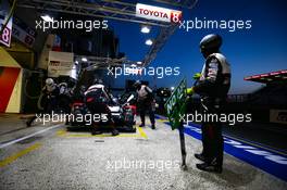 Sebastien Buemi (SUI) / Kazuki Nakajima (JPN) / Brendon Hartley (NZL) #08 Toyota Gazoo Racing Toyota TS050 Hybrid in the pits. 17.09.2020. FIA World Endurance Championship, Le Mans 24 Hours, Practice and Qualifying, Le Mans, France. Thursday.