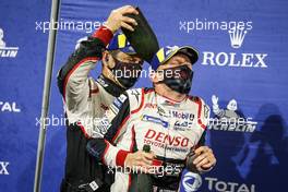 Race winner Mike Conway (GBR) #07 Toyota Gazoo Racing, celebrates in parc ferme. 14.11.2020. FIA World Endurance Championship, Round 8, Eight Hours of Bahrain, Sakhir, Bahrain, Saturday.