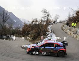 Ott Tanak (EST)-Martin Jarveoja (EST) HYUNDAI i20 Coupe WRC, HYUNDAI SHELL MOBIS WRT 26.01.2020. FIA World Rally Championship, Rd 1, Rally Monte Carlo, Monaco, Monte-Carlo.