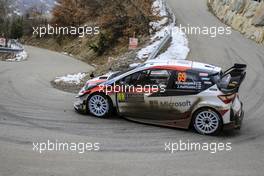 Kalle Rovanpera (FIN) - Jonne Halttunen (FIN) TOYOTA Yaris WRC, TOYOTA GAZOO RACING WRT 26.01.2020. FIA World Rally Championship, Rd 1, Rally Monte Carlo, Monaco, Monte-Carlo.