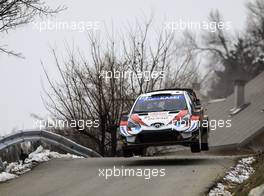 Kalle Rovanpera (FIN) - Jonne Halttunen (FIN) TOYOTA Yaris WRC, TOYOTA GAZOO RACING WRT 26.01.2020. FIA World Rally Championship, Rd 1, Rally Monte Carlo, Monaco, Monte-Carlo.