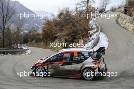 Takamoto Katsuta (JAP) - Daniel Barritt (GBR) TOYOTA Yaris WRC, TOYOTA GAZOO RACING WRT 26.01.2020. FIA World Rally Championship, Rd 1, Rally Monte Carlo, Monaco, Monte-Carlo.