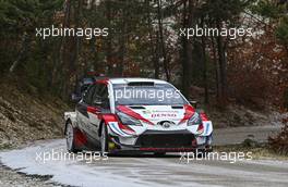 Kalle Rovanpera  and Jonne Halttunen, Toyota Yaris WRC. FIA World Rally Championship - Rally Monte Carlo Preview