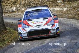 Kalle Rovanpera  and Jonne Halttunen, Toyota Yaris WRC. FIA World Rally Championship - Rally Monte Carlo Preview