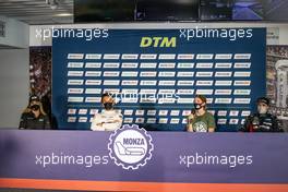 Press Conference, Sophia Flörsch (GER) Abt Sportsline, Audi R8 LMS GT3, Alex Albon (THA) AF Corse, Ferrari 488 GT3 Evo, Esmee Hawkey (GBR) T3 Motorsport Lamborghini Huracan Evo GT3, Lucas Auer (AUT) Mercedes AMG Team Winward, Mercedes AMG GT3 18.06.2021, DTM Round 1, Monza, Italy, Friday.