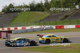 Estebahn Muth (BEL) (T3 Motorsport Lamborghini) und Vincent Abril (MC) (Mercedes-AMG Team HRT - Mercedes-AMG GT3)   21.08.2021, DTM Round 4, Nuerburgring, Germany, Saturday.