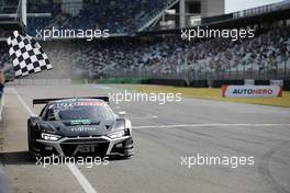 Kelvin van der Linde (SA) (ABT Sportsline - Audi R8 LMS) freut sich über seinen Sieg  02.10.2021, DTM Round 7, Hockenheimring, Germany, Saturday.