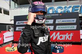 Kelvin van der Linde (SA) (ABT Sportsline - Audi R8 LMS) freut sich über seinen Sieg  02.10.2021, DTM Round 7, Hockenheimring, Germany, Saturday.