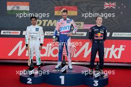 Arjun Maini (IN) (Mercedes-AMG Team GetSpeed, Mercedes-AMG GT) , Maximilian Götz (GER) (Mercedes-AMG Team HRT - Mercedes-AMG GT3) und Liam Lawson (NZ) (Red Bull AF Corse, Ferrari 488 GT3 Evo) 09.10.2021, DTM Round 8, Norisring, Germany, Saturday.