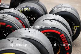 Pirelli tyres used by the Alpine F1 Team. 02.07.2021. Formula 1 World Championship, Rd 9, Austrian Grand Prix, Spielberg, Austria, Practice Day.