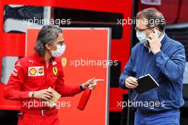 (L to R): Laurent Mekies (FRA) Ferrari Sporting Director with Nicholas Tombazis (GRE) FIA Head of Single-Seater Technical Matters. 02.07.2021. Formula 1 World Championship, Rd 9, Austrian Grand Prix, Spielberg, Austria, Practice Day.