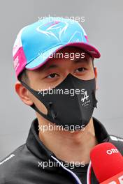 Guanyu Zhou (CHN) Alpine F1 Team Test Driver. 02.07.2021. Formula 1 World Championship, Rd 9, Austrian Grand Prix, Spielberg, Austria, Practice Day.