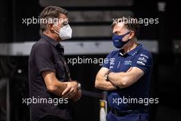 (L to R): Graeme Lowdon (GBR) with Jost Capito (GER) Williams Racing Chief Executive Officer. 02.07.2021. Formula 1 World Championship, Rd 9, Austrian Grand Prix, Spielberg, Austria, Practice Day.