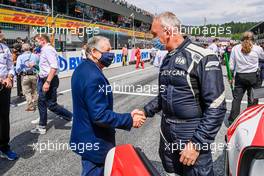 (L to R): Jean Todt (FRA) FIA President with Richard Darker (GBR) FIA Observer on the grid. 04.07.2021. Formula 1 World Championship, Rd 9, Austrian Grand Prix, Spielberg, Austria, Race Day.
