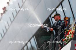 Valtteri Bottas (FIN) Mercedes AMG F1 celebrates his second position on the podium. 04.07.2021. Formula 1 World Championship, Rd 9, Austrian Grand Prix, Spielberg, Austria, Race Day.
