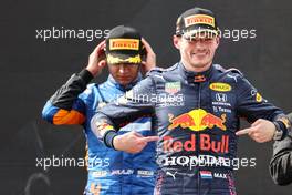 Max Verstappen (NLD), Red Bull Racing and Lando Norris (GBR), McLaren F1 Team  04.07.2021. Formula 1 World Championship, Rd 9, Austrian Grand Prix, Spielberg, Austria, Race Day.