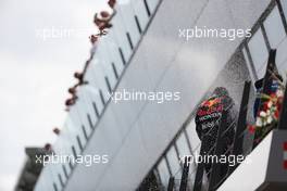 Race winner Max Verstappen (NLD) Red Bull Racing celebrates on the podium. 04.07.2021. Formula 1 World Championship, Rd 9, Austrian Grand Prix, Spielberg, Austria, Race Day.