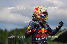 Race winner Max Verstappen (NLD) Red Bull Racing celebrates in parc ferme. 04.07.2021. Formula 1 World Championship, Rd 9, Austrian Grand Prix, Spielberg, Austria, Race Day.