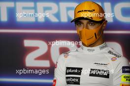 Lando Norris (GBR) McLaren in the post race FIA Press Conference. 04.07.2021. Formula 1 World Championship, Rd 9, Austrian Grand Prix, Spielberg, Austria, Race Day.