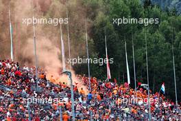 Circuit atmosphere - fans in the grandstand. 04.07.2021. Formula 1 World Championship, Rd 9, Austrian Grand Prix, Spielberg, Austria, Race Day.