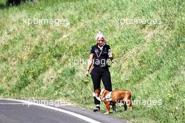 Angela Cullen (NZL) Mercedes AMG F1 Physiotherapist with Roscoe the dog. 03.07.2021. Formula 1 World Championship, Rd 9, Austrian Grand Prix, Spielberg, Austria, Qualifying Day.