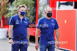 (L to R): Jost Capito (GER) Williams Racing Chief Executive Officer with Willy Rampf (GER) Williams Racing Technical Consultant. 03.07.2021. Formula 1 World Championship, Rd 9, Austrian Grand Prix, Spielberg, Austria, Qualifying Day.