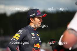 Third placed Sergio Perez (MEX) Red Bull Racing in qualifying parc ferme. 03.07.2021. Formula 1 World Championship, Rd 9, Austrian Grand Prix, Spielberg, Austria, Qualifying Day.