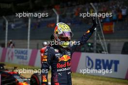 Pole sitter Max Verstappen (NLD) Red Bull Racing RB16B celebrates in qualifying parc ferme. 03.07.2021. Formula 1 World Championship, Rd 9, Austrian Grand Prix, Spielberg, Austria, Qualifying Day.