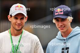 Dominic Thiem (AUT) Tennis Player (Left). 04.07.2021. Formula 1 World Championship, Rd 9, Austrian Grand Prix, Spielberg, Austria, Race Day.