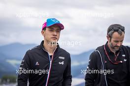 Guanyu Zhou (CHN) Alpine F1 Team Test Driver walks the circuit with the team. 01.07.2021. Formula 1 World Championship, Rd 9, Austrian Grand Prix, Spielberg, Austria, Preparation Day.