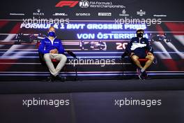 (L to R): Nikita Mazepin (RUS) Haas F1 Team and Yuki Tsunoda (JPN) AlphaTauri in the FIA Press Conference. 01.07.2021. Formula 1 World Championship, Rd 9, Austrian Grand Prix, Spielberg, Austria, Preparation Day.