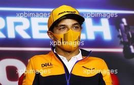 Lando Norris (GBR) McLaren in the FIA Press Conference. 01.07.2021. Formula 1 World Championship, Rd 9, Austrian Grand Prix, Spielberg, Austria, Preparation Day.