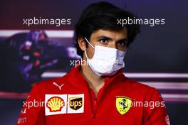 Carlos Sainz Jr (ESP) Ferrari in the FIA Press Conference. 01.07.2021. Formula 1 World Championship, Rd 9, Austrian Grand Prix, Spielberg, Austria, Preparation Day.