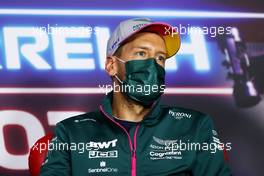 Sebastian Vettel (GER) Aston Martin F1 Team in the FIA Press Conference. 01.07.2021. Formula 1 World Championship, Rd 9, Austrian Grand Prix, Spielberg, Austria, Preparation Day.
