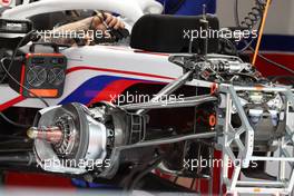 Haas VF-21 brake detail. 01.07.2021. Formula 1 World Championship, Rd 9, Austrian Grand Prix, Spielberg, Austria, Preparation Day.