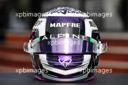 The helmet of Guanyu Zhou (CHN) Alpine F1 Team Test Driver. 01.07.2021. Formula 1 World Championship, Rd 9, Austrian Grand Prix, Spielberg, Austria, Preparation Day.